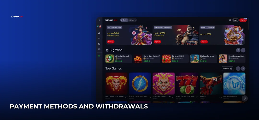 Payment methods and withdrawals